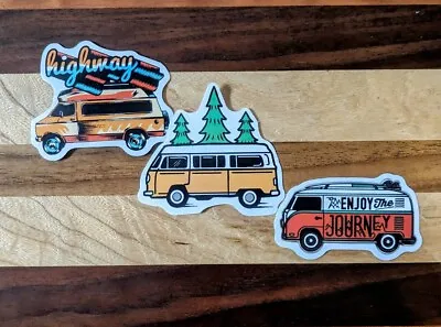 Adventure Camping Vans Set Of 3 Sticker Decal 3  • $2.95
