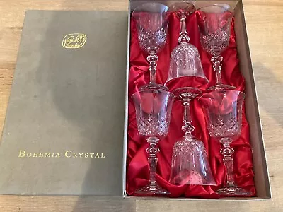 Bohemia Lead Crystal Glasses X6 In Original Box Never Used. Free Postage. • £35