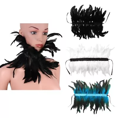 US Gothic Natural Feather Collar Choker Shrug Shawl Shoulder Wrap Cape Decor • $7.43