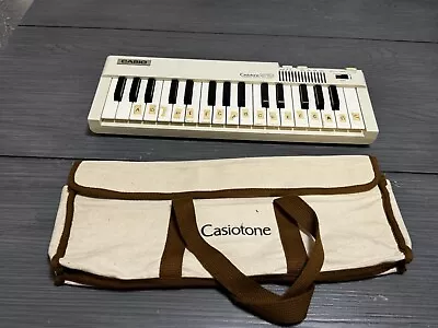 Vintage CASIO CASIOTONE M-10 Electronic Keyboard 1980s MINI-SYNTHESIZER With Bag • $100