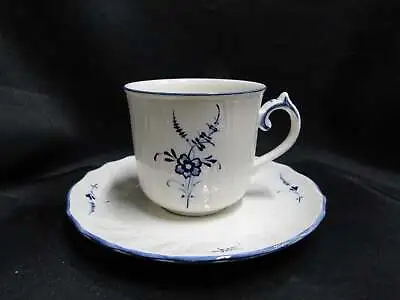 Villeroy & Boch Vieux Luxembourg Blue Florals: Cup & Saucer Set 2 5/8  As Is • $4.99