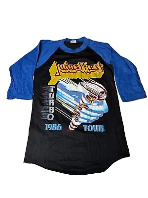 Vintage Judas Priest 1986 Turbo Tour Tshirt Men's Sz Small Single Stich • $110.15