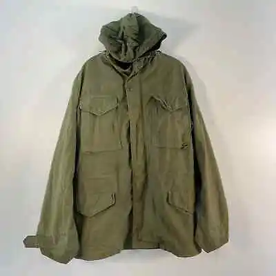 VTG US Army Olive Green 8405-782-2937 M65 Cold Weather Jacket W/Hood Mens S Long • $89.96