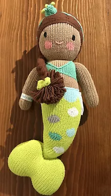 Cuddle + Kind Mermaid Plush Doll 14  Handmade Knit Peru • $23