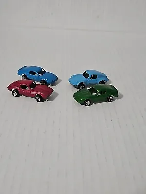 Lot Of 4 Vintage Tootsie Toy Roadside Cast Metal Toy Cars Miniture  • $12