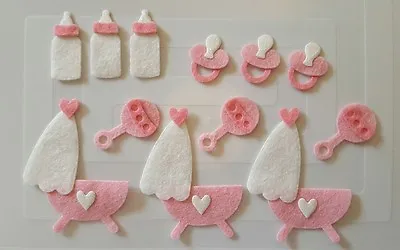 Felt Baby Embellishments.Die Cuts. • £3.50