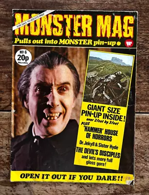 MONSTER MAG #6 - First Print 1974 - Hammer Horror/Dracula Ad 1972 Poster/Vampire • £14