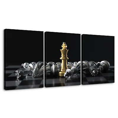 International Chess Picture 3 Piece Canvas Wall Art Picture Poster Home Decor • $29.99