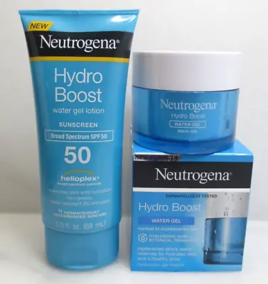 Neutrogena Hydro Boost Water Gel Lotion Spf 50 & Hydro Boost Water Gel 1.7 Oz • $51.27
