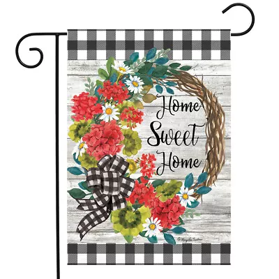 Geranium Wreath Summer Garden Flag 12.5  X 18  Briarwood Lane • $9.86