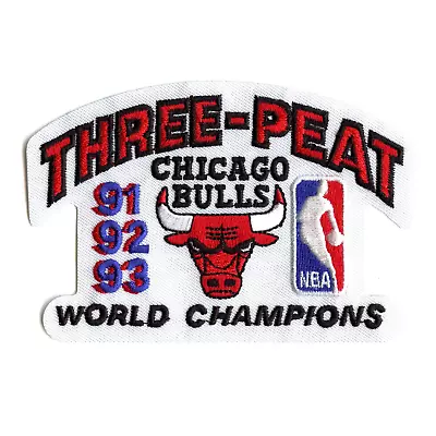 1993 'Three-Peat' Chicago Bulls NBA World Champions Embroidered Retro Patch • $21.99