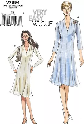Vogue 7994 Misses' Petite Dress Size BB 8-14 Very Easy Vogue Sewing Pattern • $14.75