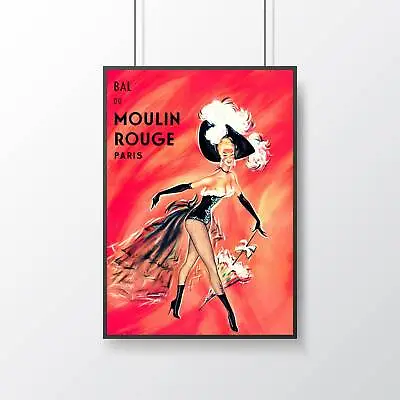 £33.99 • Buy Moulin Rouge | Poster | Vintage Cabaret Print | Bedroom, Lounge | Retro Gift