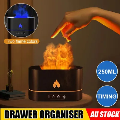 $22.49 • Buy 3D Flame Air Humidifier Ultrasonic Essential Oil Diffuser Cool Mist Maker 250ML