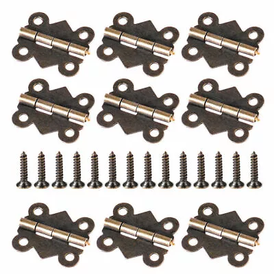 20 Sets Antique Butterfly Brass Jewelry Box Cabinet Small Hinge With Screws DIY • $3.84