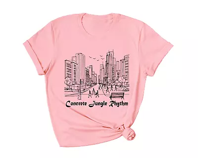 Concrete Jungle Rhythm Buildings Skyscrapers City Modern Social Tee/ Tshirt • $23.10