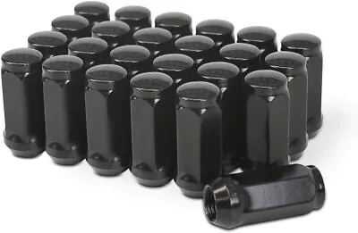 24 Black Bulge Acorn Lug Nuts 2  For Chevy Silverado GMC Sierra 1500 14x1.5 • $28.94