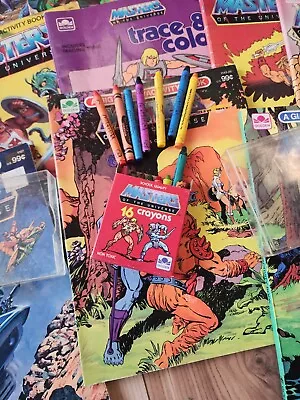 Vintage Crayons Masters Of The Universe 1983 Mattel Golden Coloring Books LOT • $85