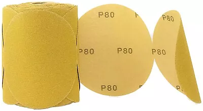 6 In Sticky Back PSA Sandpaper 100 Roll 80 Grit Adhesive DA Sander Sanding Disc • $31.22