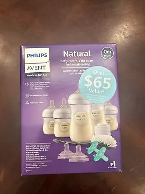 New Philips Avent Natural Newborn Baby Gift Set SCD838/02 Bottles Pacifier • $34.99
