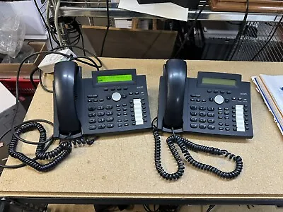 2 X SNOM 320 VOIP Phone Telephone Black W/o Power Complete LOT 2 • $20