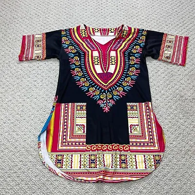 Dashiki Women Caftan Boho Top Shirt Womens Medium Slim Fit Chest 34  African • £13.72