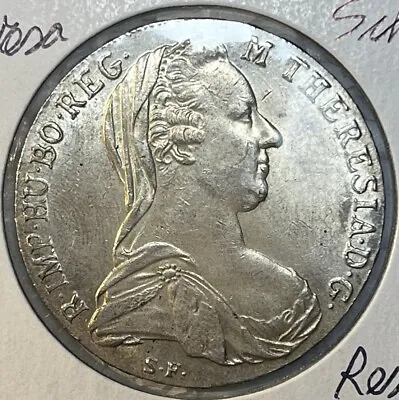 1780 SF Austria Maria Theresa Silver Thaler Uncirculated BU Coin Restrike • $37