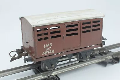 Hornby O Gauge LMS 12 Ton Cattle Wagon Unboxed 48744 (RC 23096) Rail Railway • £7