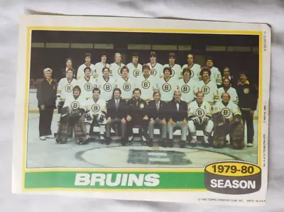 Vintage Boston Bruins Topps 1979-80 NHL Hockey Team Poster • $1