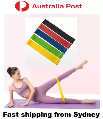 $3.59 • Buy Resistance Bands Loop Yoga Pilates Resistant Strap Bands Home Gym Fitness AU 