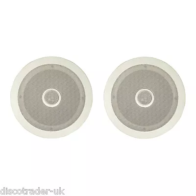 2 X E AUDIO 8 INCH CEILING SPEAKER 90 WATT RMS HI-FI HOME THEATRE MUSIC SYSTEM • £46.80