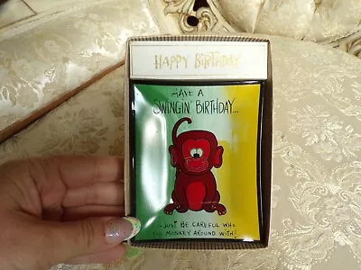 VTG Happy Birthday Trinket Dish With Monkey • $10