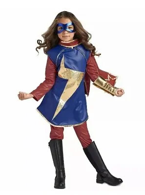 NEW DISNEY  Ms.Marvel Super Girl HALLOWEEN Costume For Kids Size 9/10 • $18.99