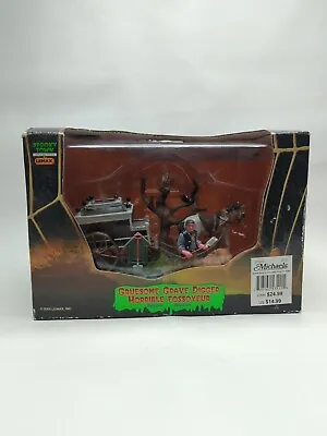 Lemax Spooky Town Gruesome Grave Digger Cemetery 53511 Horse Drawn Hearse • $34.99