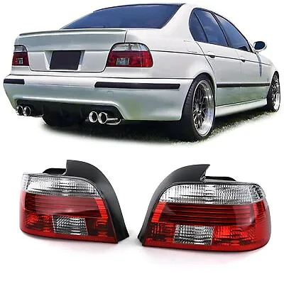 For BMW 5er E39 Sedan Facelift 00-03 Rear Tail Lights IN Red Clear • $272.97