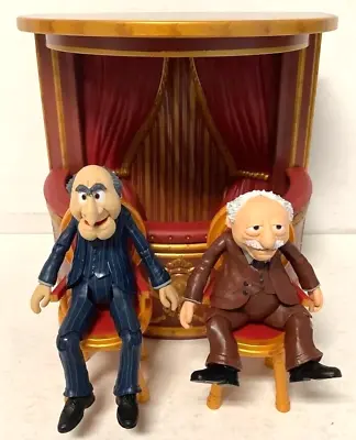 The Muppets STATLER And WALDORF Action Figures W/Balcony Diamond Select Disney • $37.95