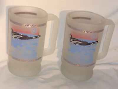 2 Northrop First Flight Of B-52 Stealth Bomber Glass Mugs In Very Good Condition • $39.99