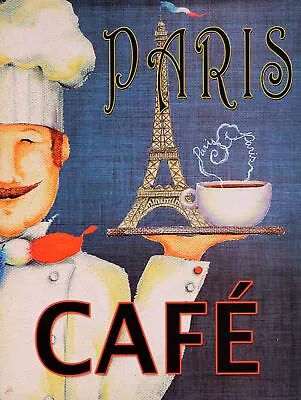 £4.99 • Buy PARIS CAFE  Retro Metal Plaque/Sign, Pub, Bar, Man Cave,