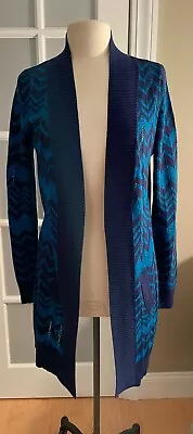 Missoni For Target Chevron Blue Open Front Long Cardigan - New • $40