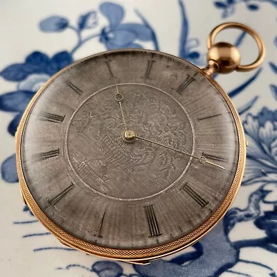 French 18K Gold Quarter Repeater Pocket Watch Mid 19th Century • $1950