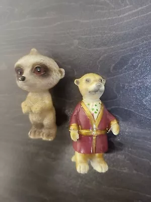 £17 • Buy Meerkat Figure Ornaments Set ×2 Height 5.5-6cm Rare Collectable