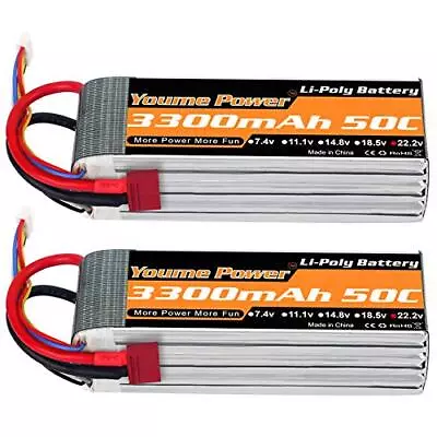6S Lipo Battery 22.2V 3300mAh 50C RC Battery With Deans T Plug For RC Airplane • £88.99