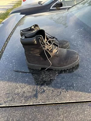 Timberland Black Men's 6” Inch Basic Waterproof Suede Nubuck Boots Sz 8.5 19039 • $20