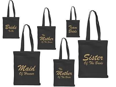 £3.95 • Buy Wedding Role Favour Tote Bag Cotton Printed Gift Present Keep Hen Party Novelty 