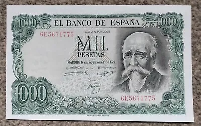 Spain 1000 Pesetas 1971 P154a  Unc • £25