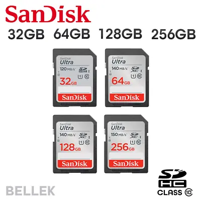 £8.99 • Buy SanDisk Ultra SD SDHC 32GB 64GB 128GB 256GB SDXC 120MB/s UHS-I U1 Memory Card