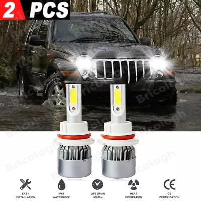 For Jeep Liberty 2002-2007 LED Headlight High/Low Light Bulbs Combo 2pcs • $13.84