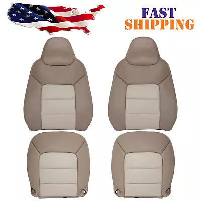 For 03-06 Ford Expedition Eddie Bauer Replacement Leather Seat Cover 2-Tone Tan • $169.66