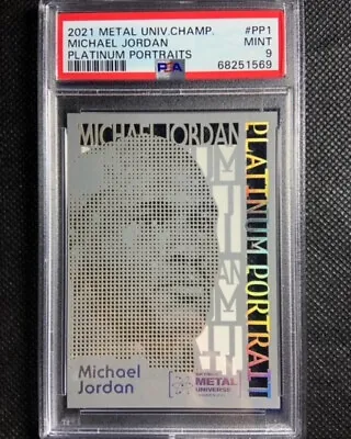 2021 Skybox Metal Universe Champions #PP1 Michael Jordan Platinum Portrait PSA 9 • $9999.95