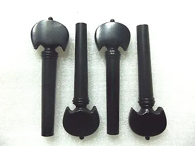 Old Violin Shop  Ebony Violin Pegs   Baroque Pegs With Black Pins   Fiddle Parts • $10.99